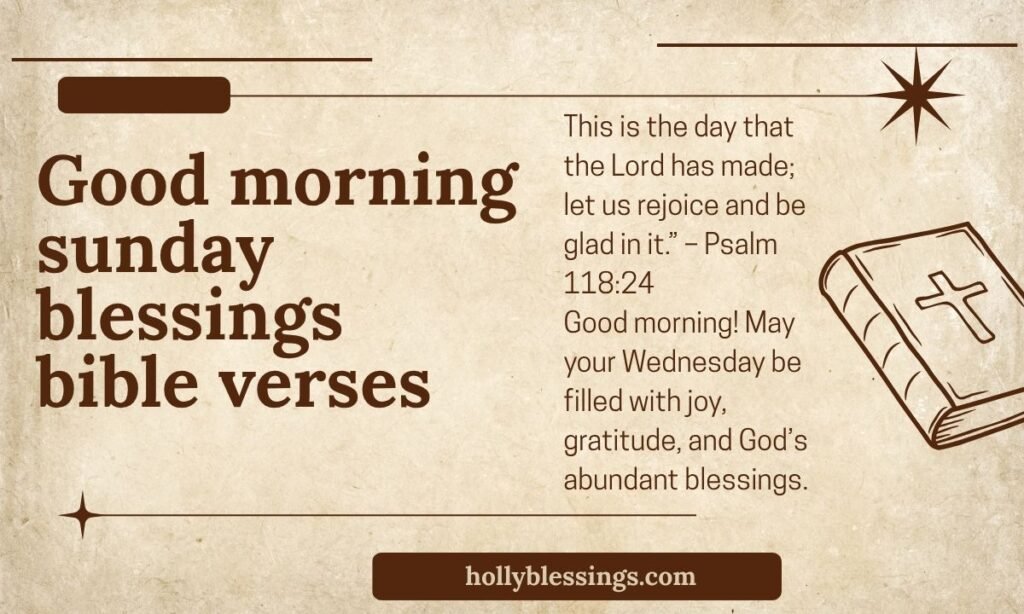 Good morning sunday blessings bible verses