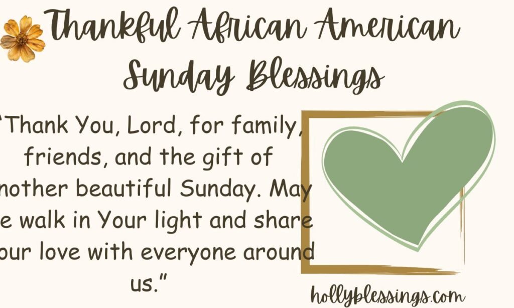 Thankful African American Sunday Blessings