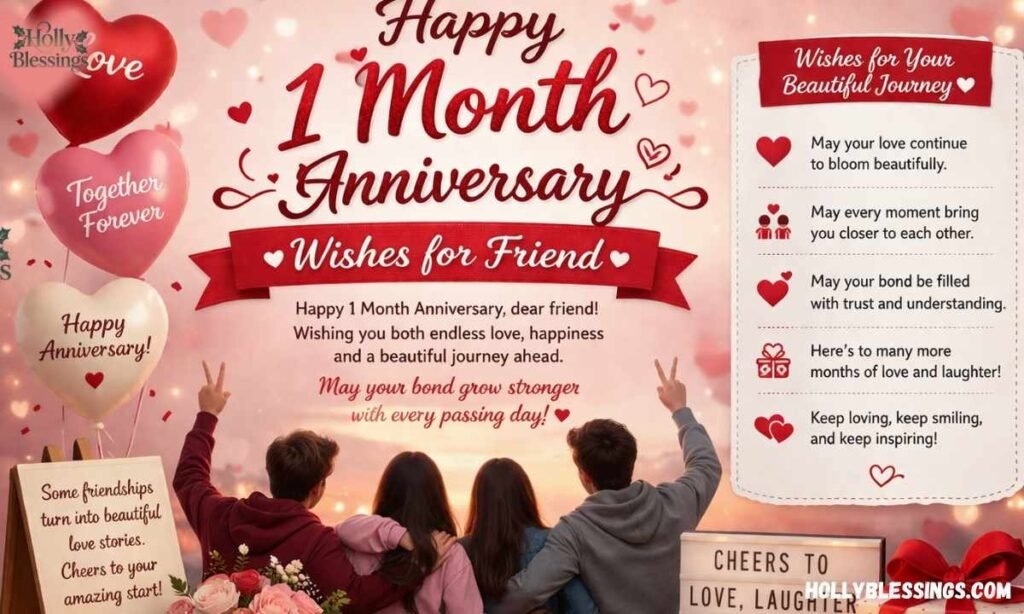 1 Month Anniversary Wishes for Friend