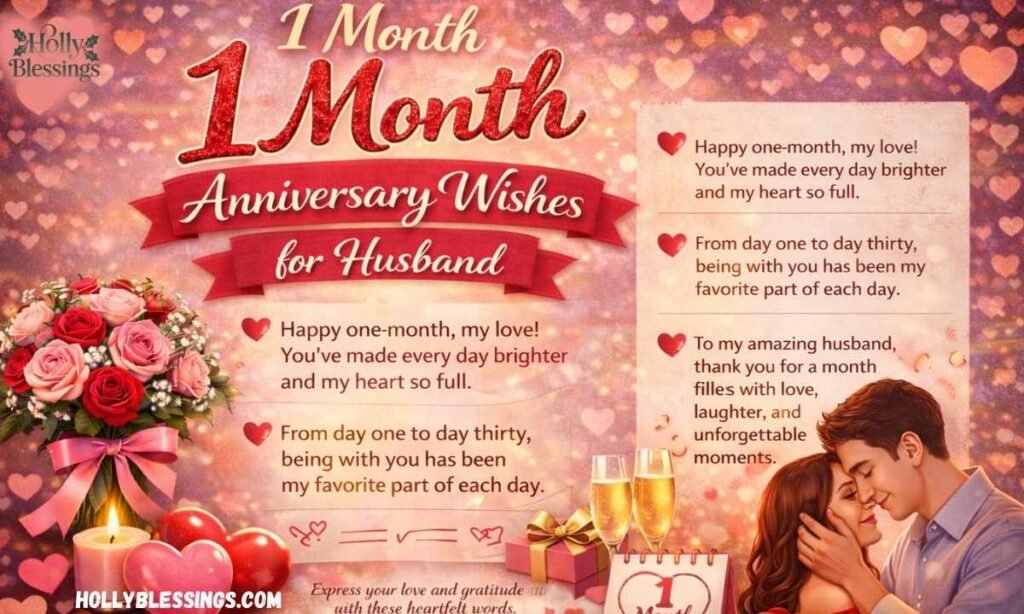 1 Month Anniversary Wishes for Husband