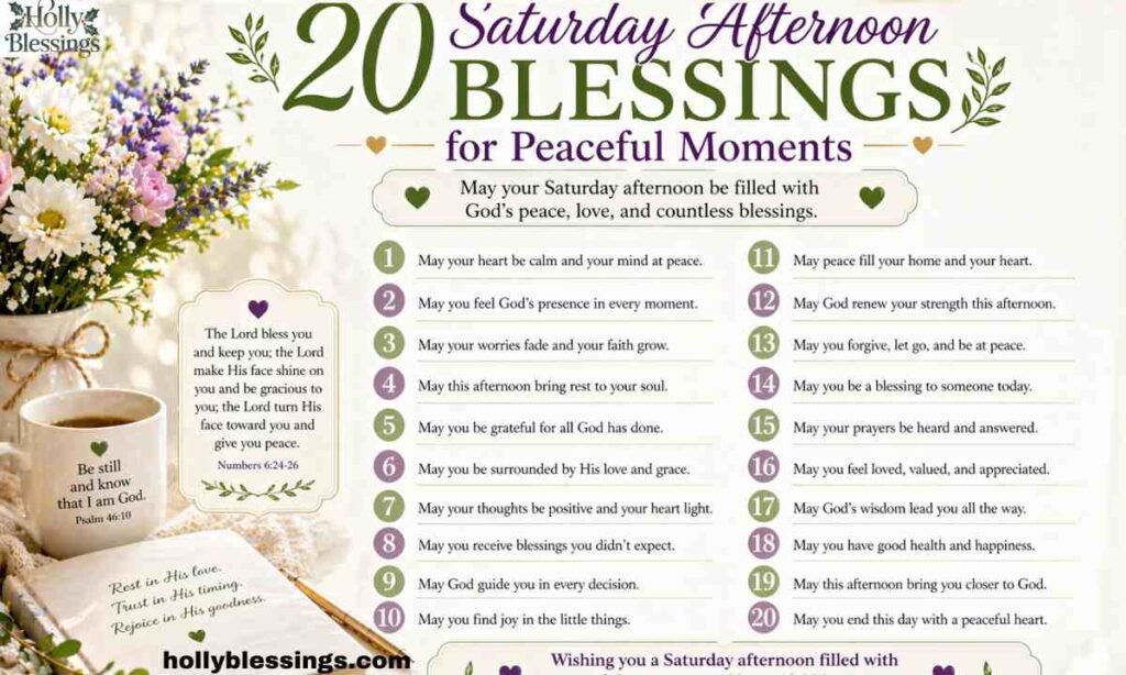 20 Saturday Afternoon Blessings for Peaceful Moments