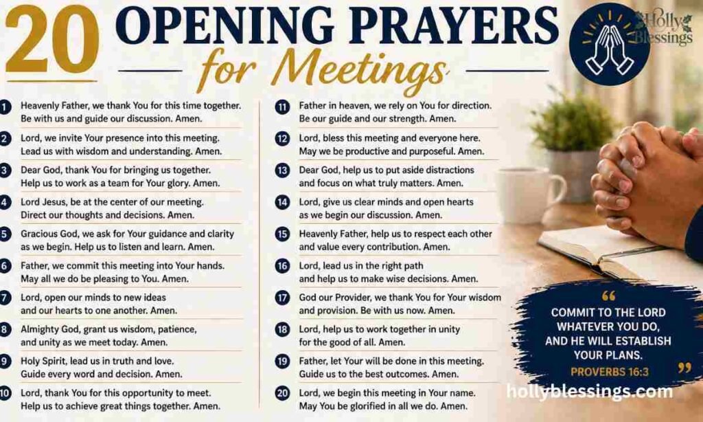 20 Opening Prayers for Meetings — A Quick Guide