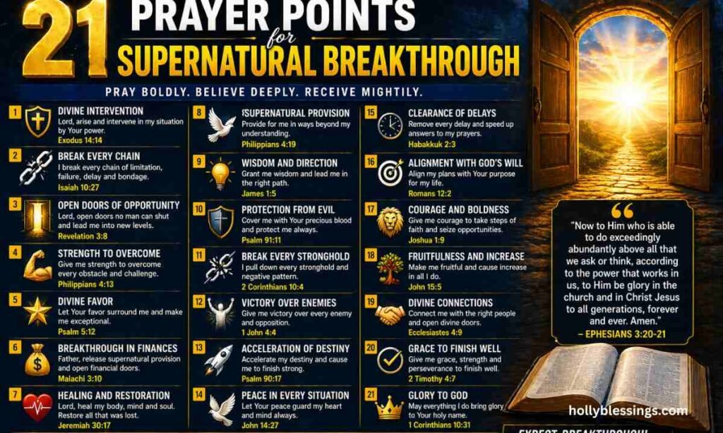 21 Prayer Points for Supernatural Breakthrough