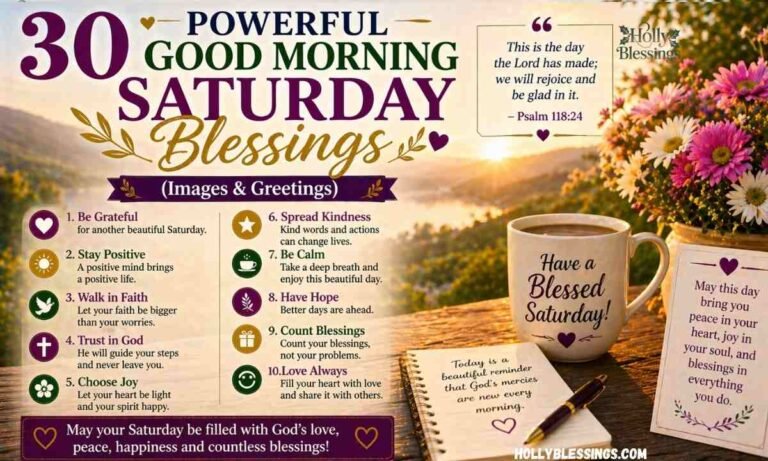 30 Powerful Good Morning Saturday Blessings (Images & Greetings)