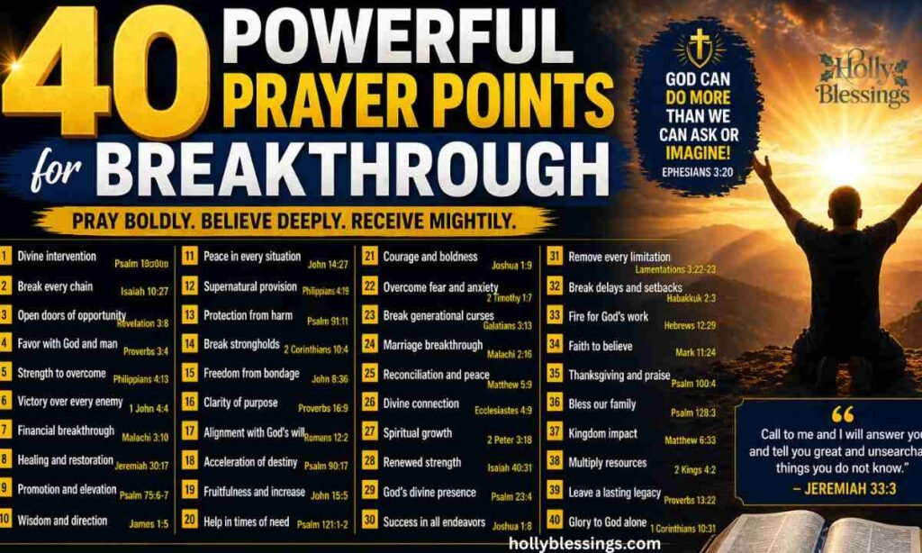 40 Powerful Prayer Points for Breakthrough