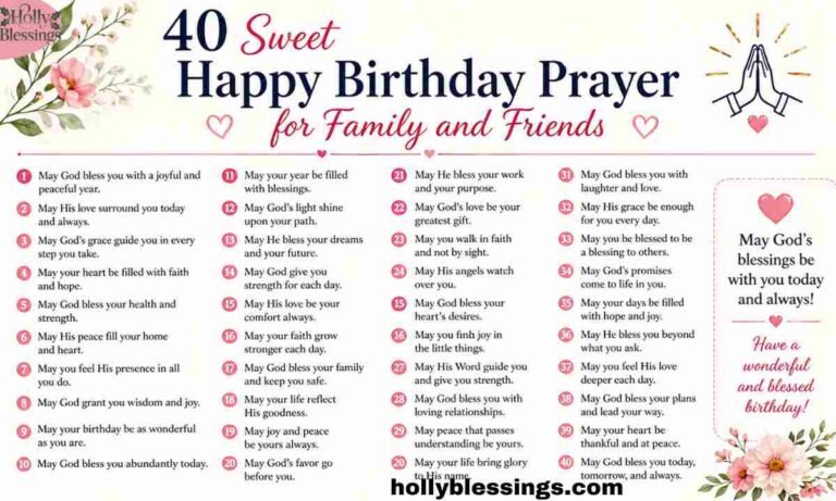 40 Sweet Happy Birthday Prayer for Family and Friends