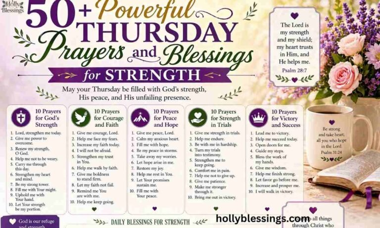 50+Powerful Thursday Prayers and Blessings for Strength