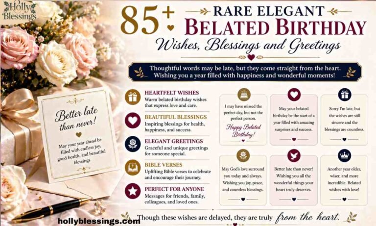 85+ Rare Elegant Belated Birthday Wishes, Blessings and Greetings