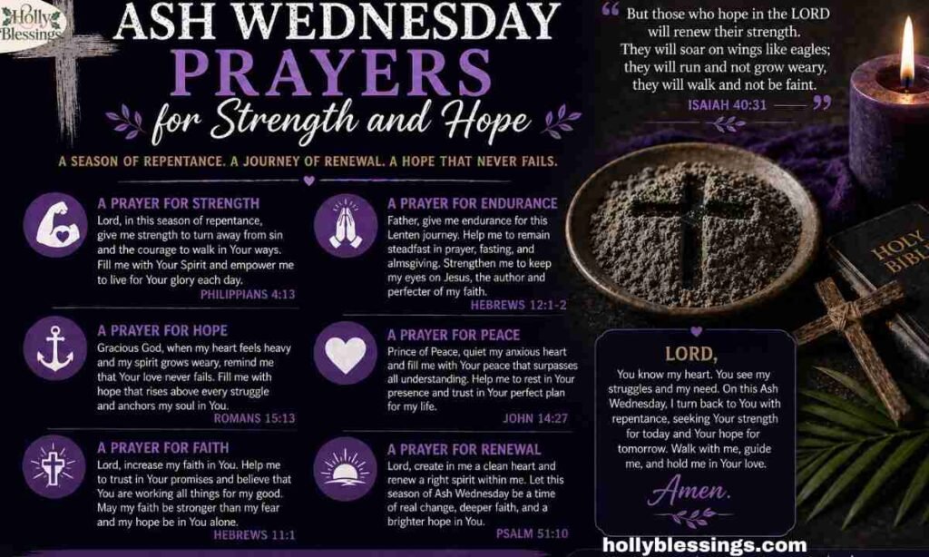 Ash Wednesday Prayers for Strength and Hope