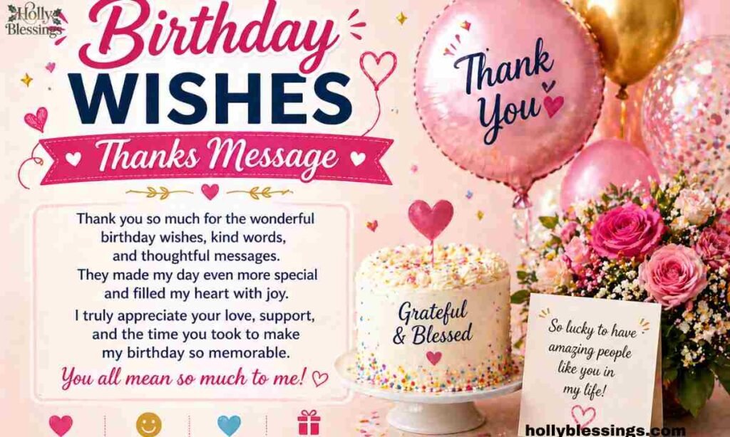 Birthday Wishes Thanks Message