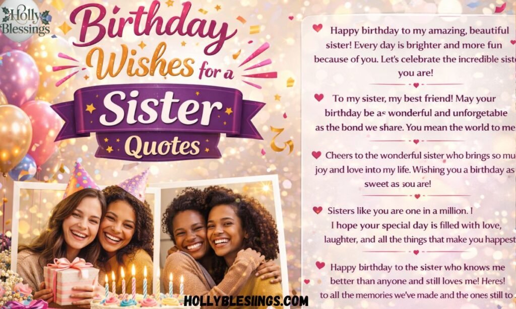 Birthday Wishes for a Sister Quotes