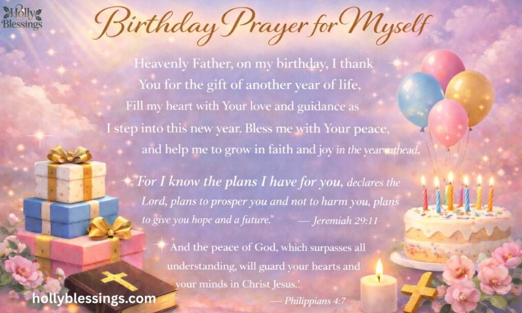 Birthday prayer for myself with Bible verses