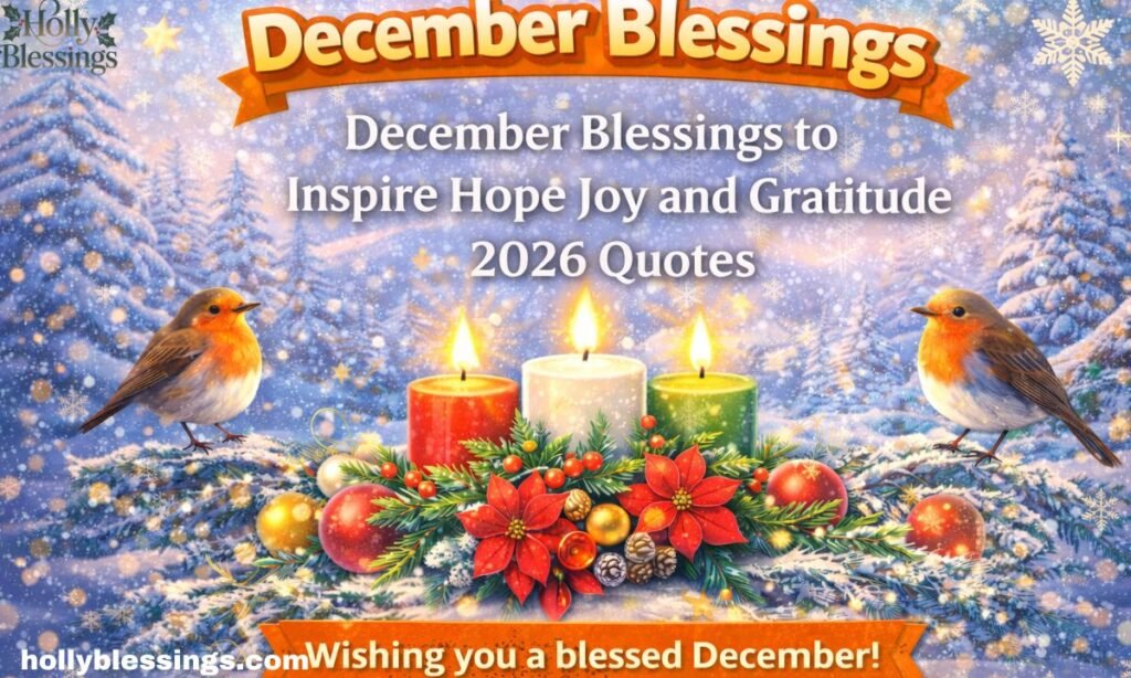 December Blessings to Inspire Hope Joy and Gratitude 2026 Quotes