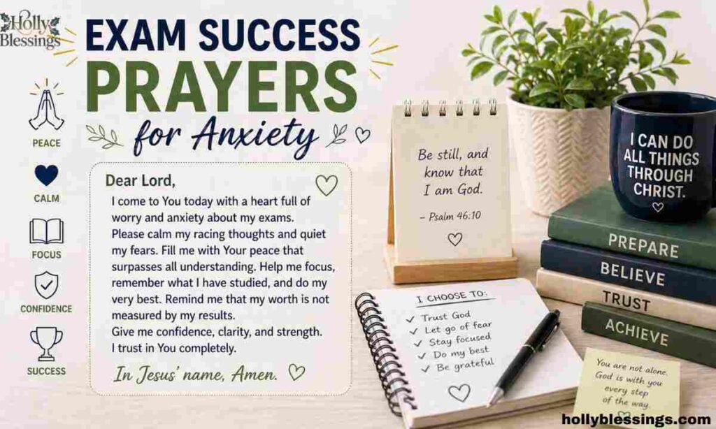 Exam Success Prayers for Anxiety