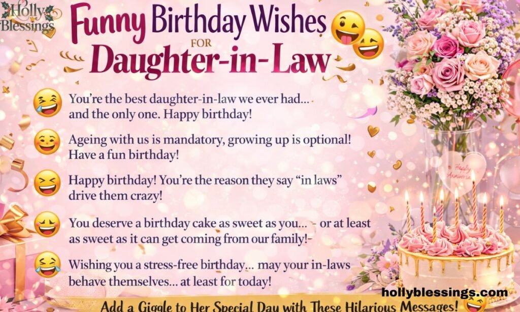 Funny Birthday Wishes for Daughter-in-Law