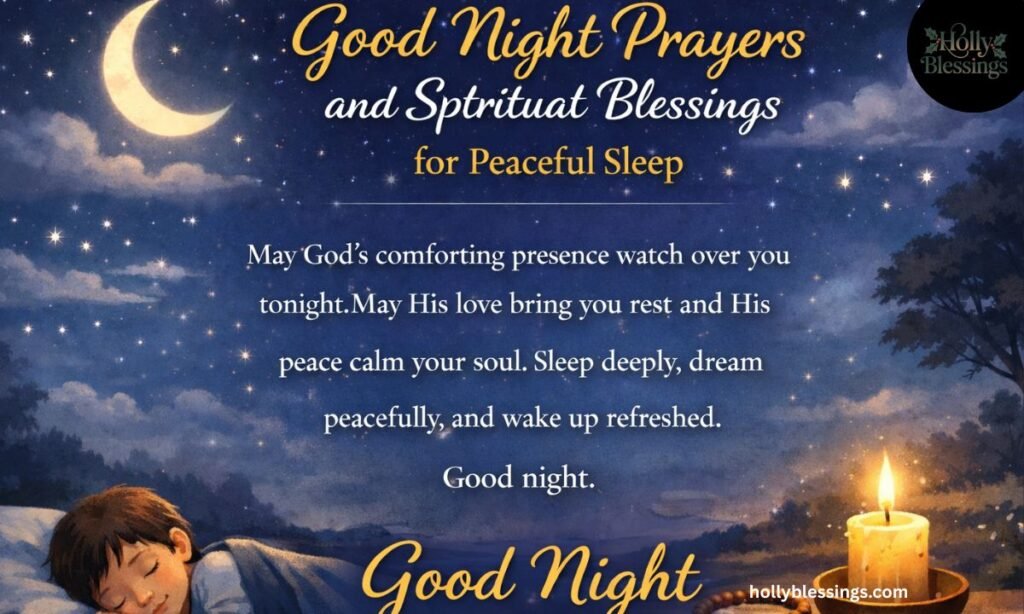Good Night Prayers and Spiritual Blessings for Peaceful Sleep