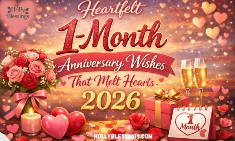Heartfelt 1-Month Anniversary Wishes That Melt Hearts 2026