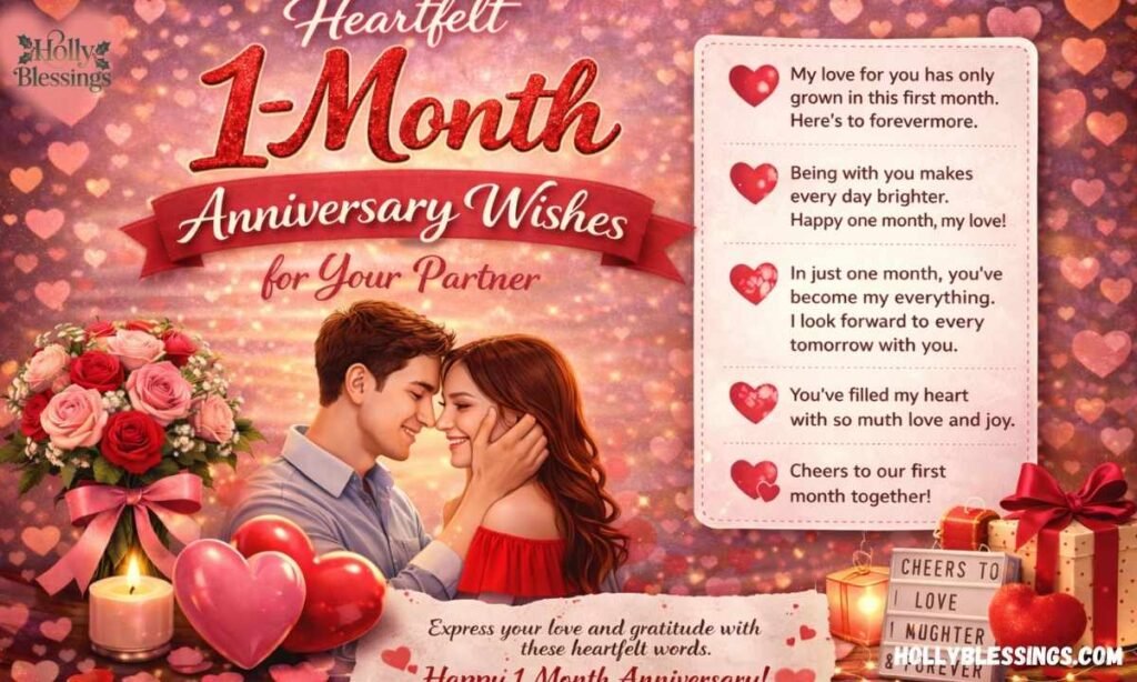 Heartfelt 1-Month Anniversary Wishes for Your Partner