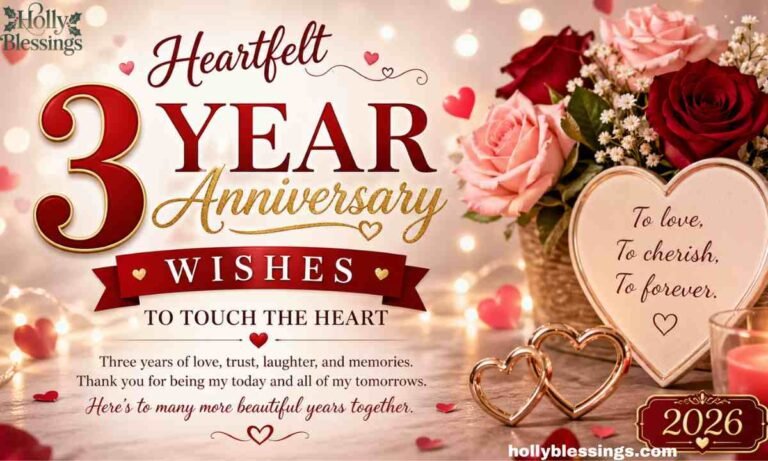 Heartfelt 3 Year Anniversary Wishes to Touch the Heart 2026