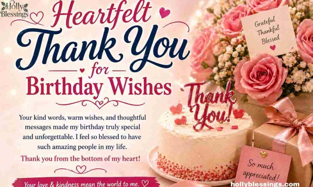Heartfelt Thank You for Birthday Wishes