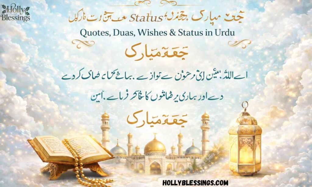 Jumma mubarak quotes duas wishes & status in urdu