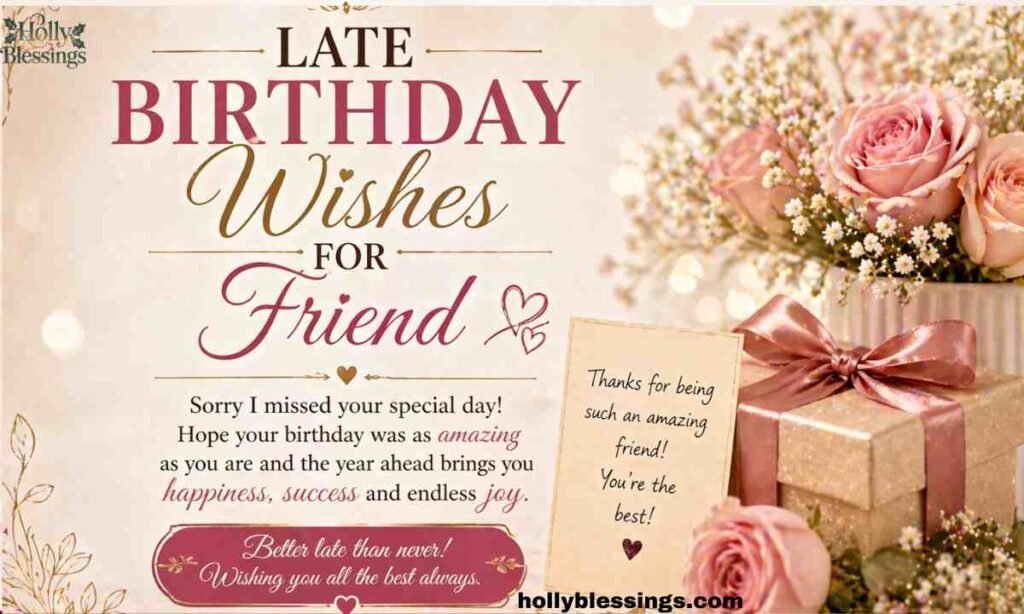 Late Birthday Wishes for Friend