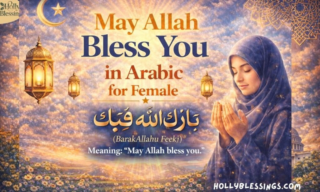 May Allah Bless You in Arabic for Female