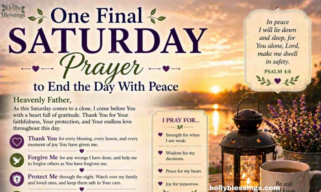 One Final Saturday Prayer to End the Day With Peace