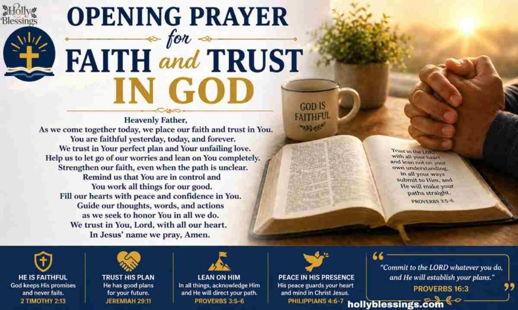Opening Prayer for Faith and Trust in God