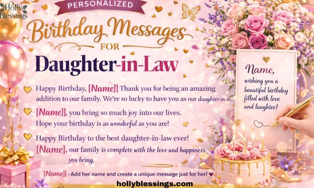 Personalized Birthday Messages for Daughter-in-Law