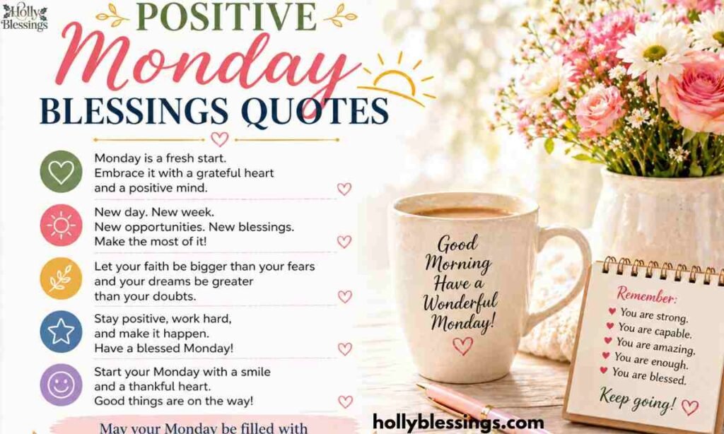 Positive Monday Blessings Quotes