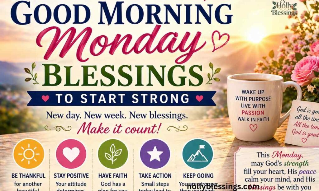 Powerful Good Morning Monday Blessings to Start Strong Images