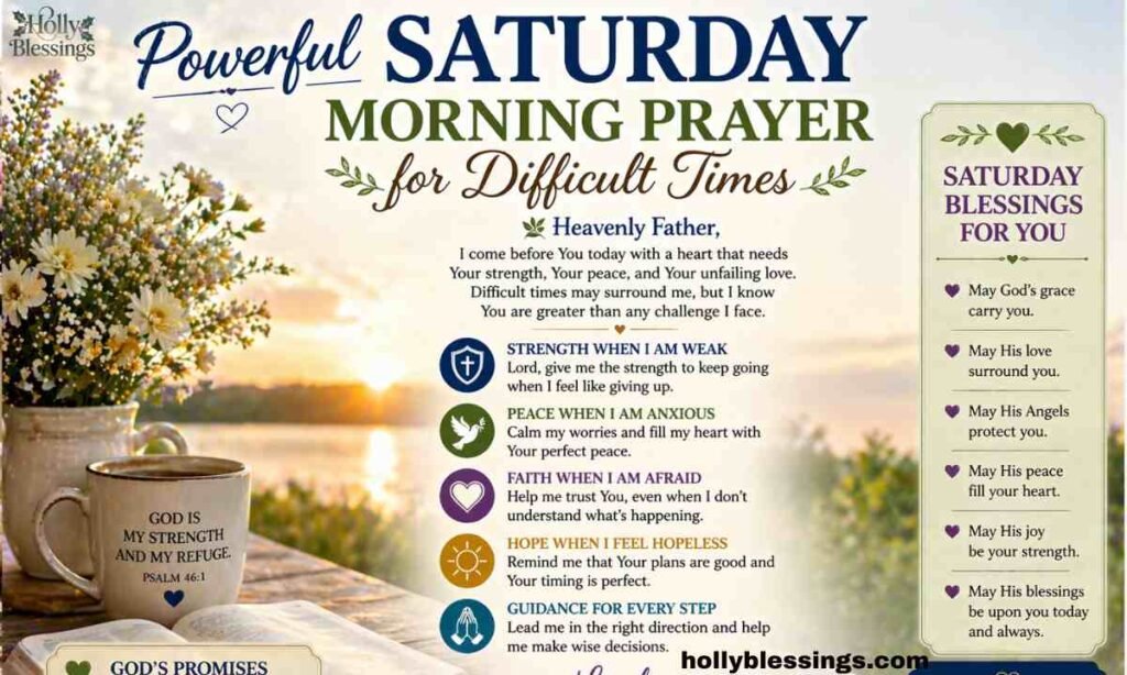 Powerful Saturday Morning Prayer for Difficult Times