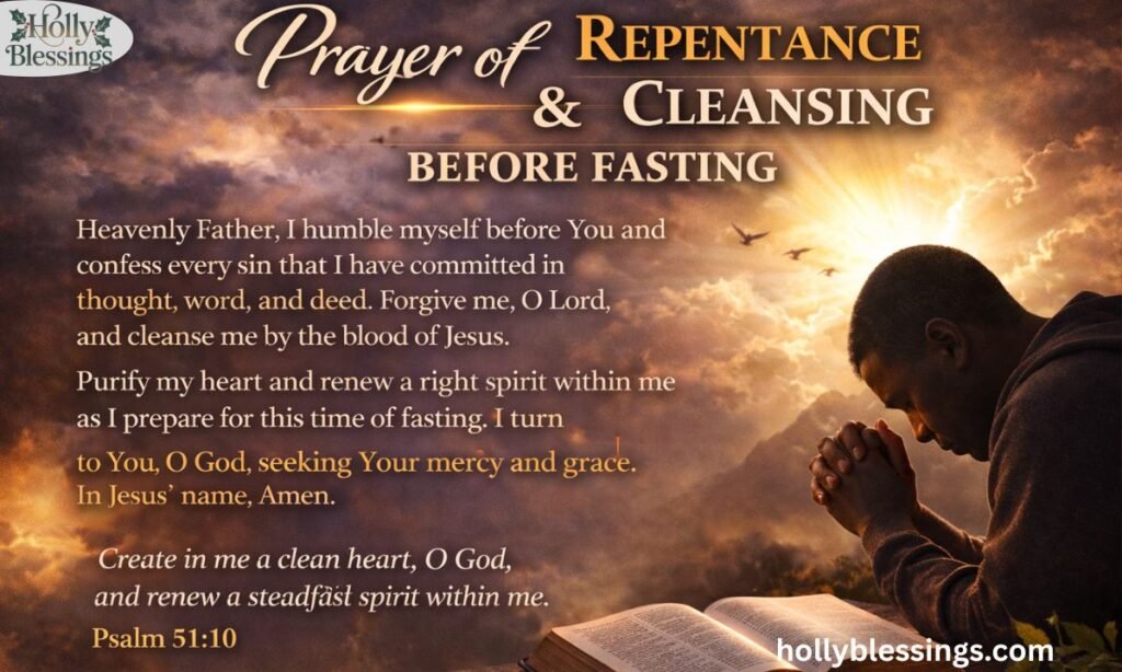 Prayer of Repentance & Cleansing Before Fasting