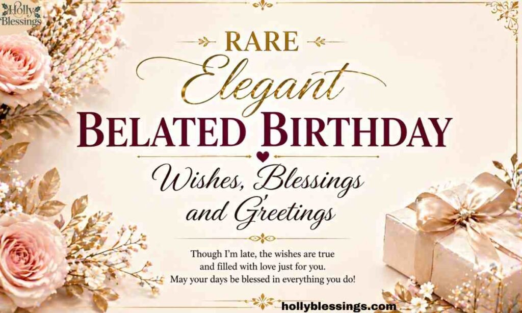 Rare Elegant Belated Birthday Wishes Blessings and Greetings Images