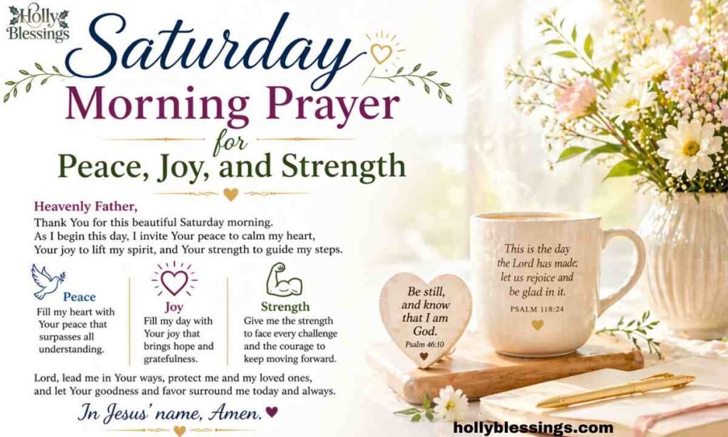 Saturday Morning Prayer for Peace, Joy, and Strength