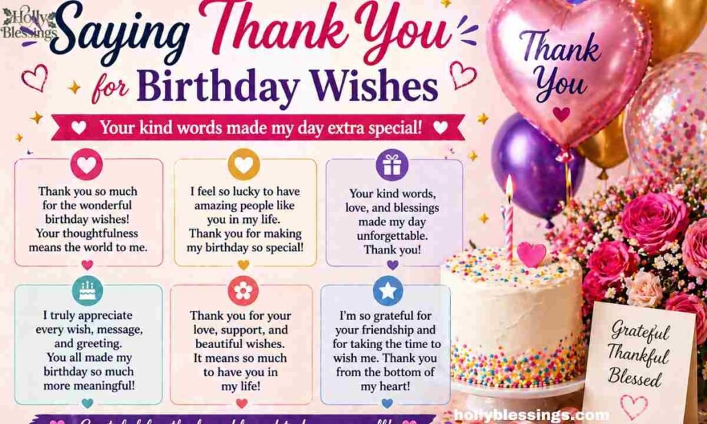 Saying Thank You for Birthday Wishes