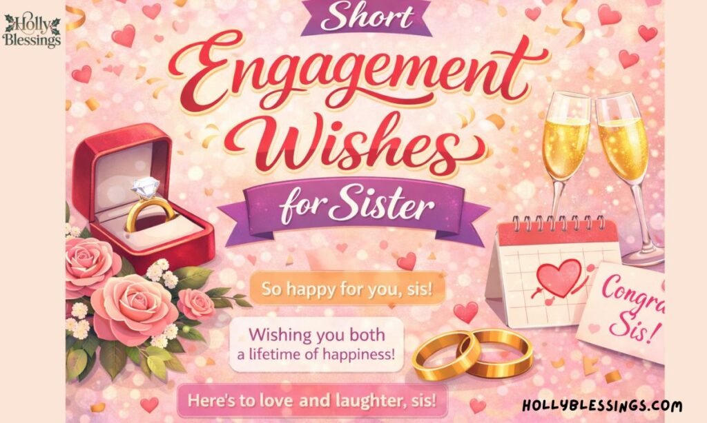 Short Engagement Wishes for Sister