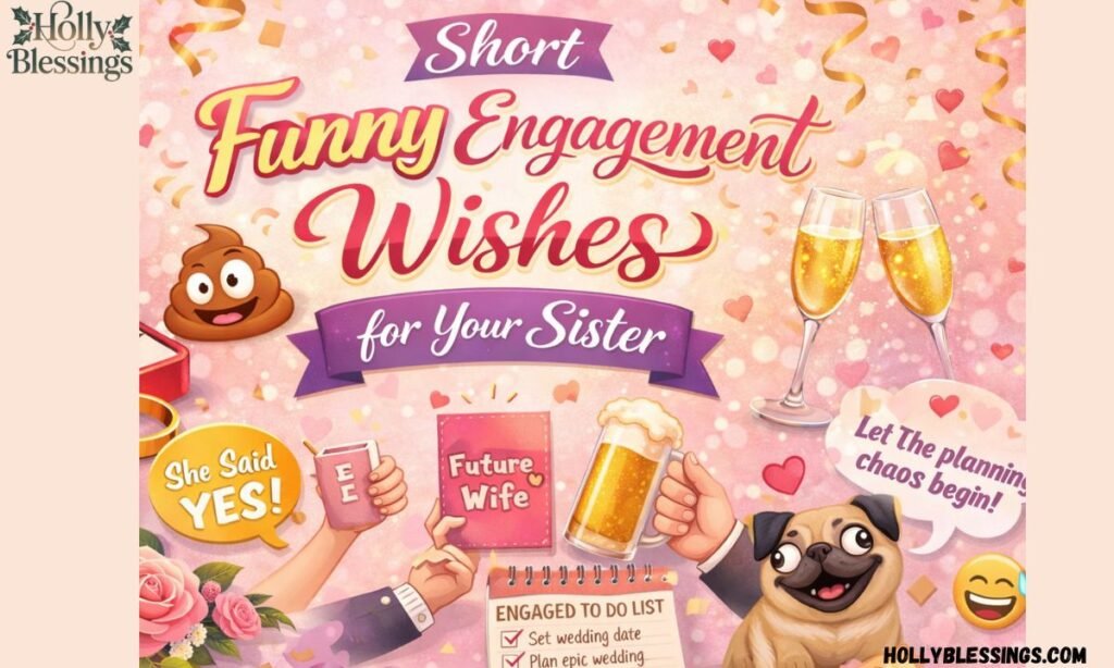 Short Funny Engagement Wishes for Your Sister