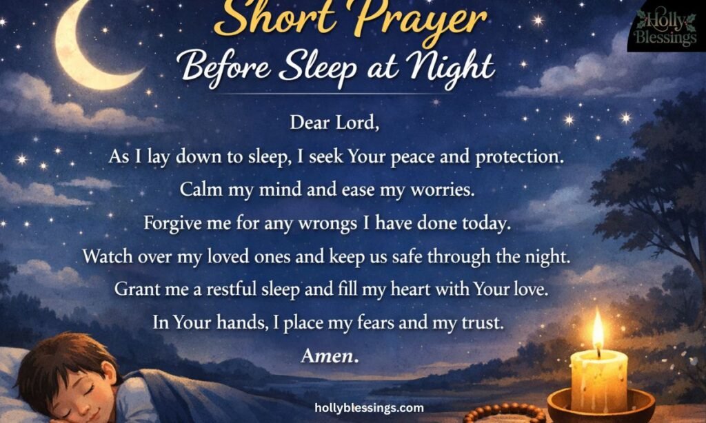 Short Prayer Before Sleep at Night