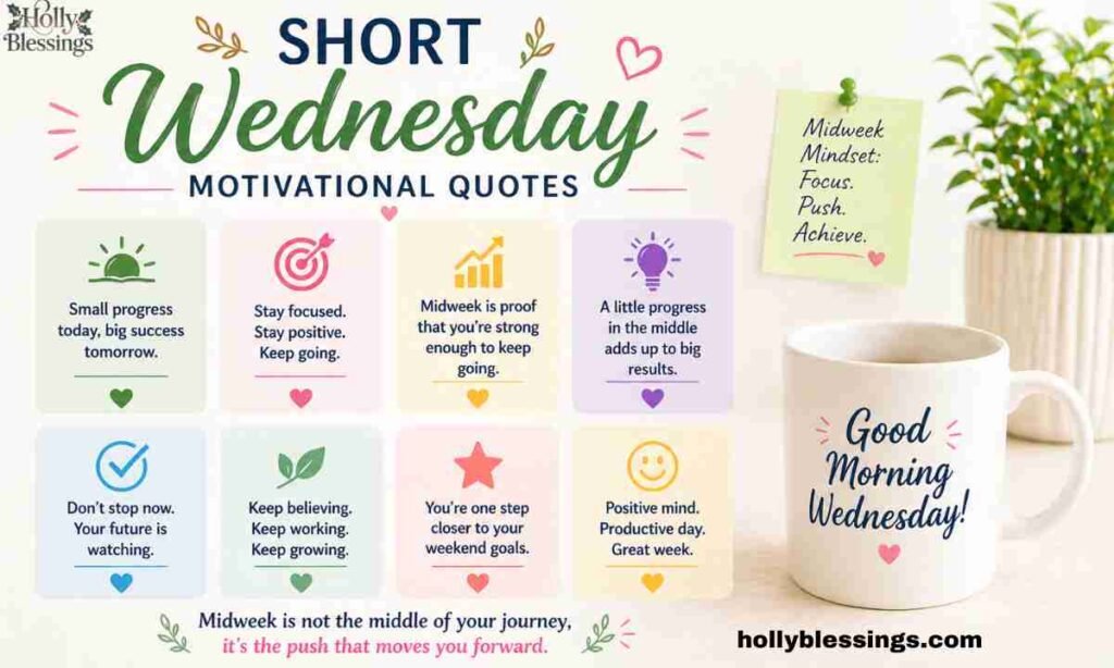 Short Wednesday Motivational Quotes