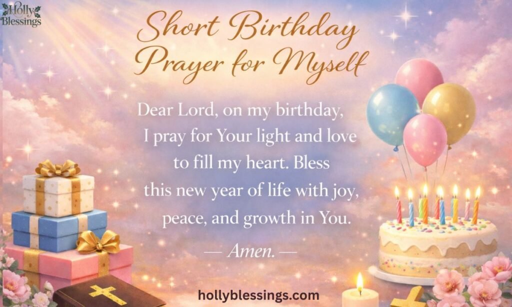 Short birthday prayer for myself