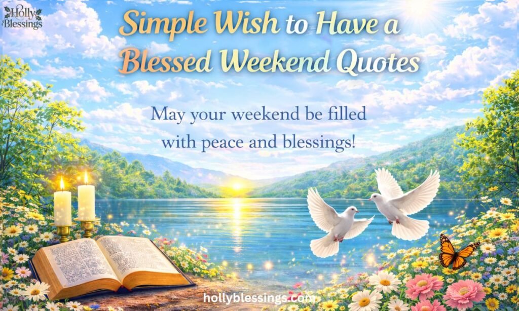 Simple Wish to Have a Blessed Weekend Quotes