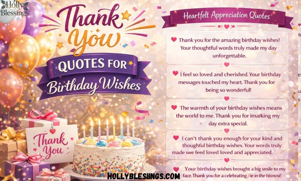 Thank You Quotes for Birthday Wishes