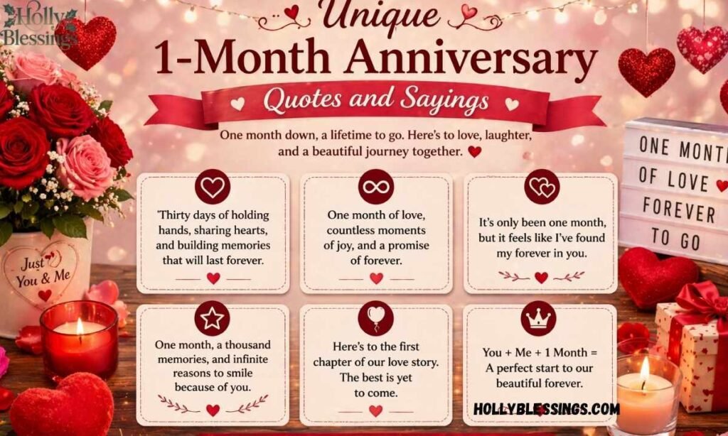 Unique 1-Month Anniversary Quotes and Sayings