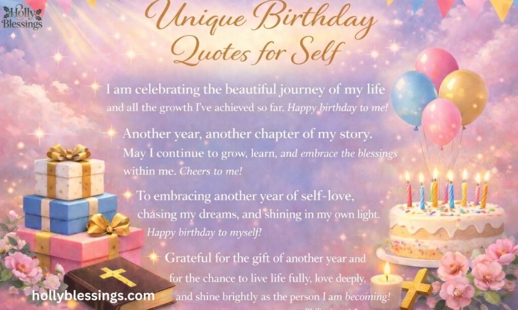 Unique birthday quotes for self