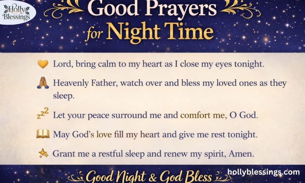 Good Prayers for Night Time