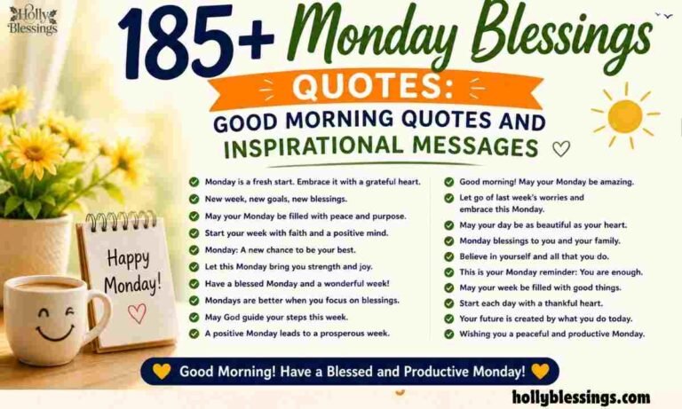 185+ Monday Blessings Quotes: Good Morning Quotes and Inspirational Messages