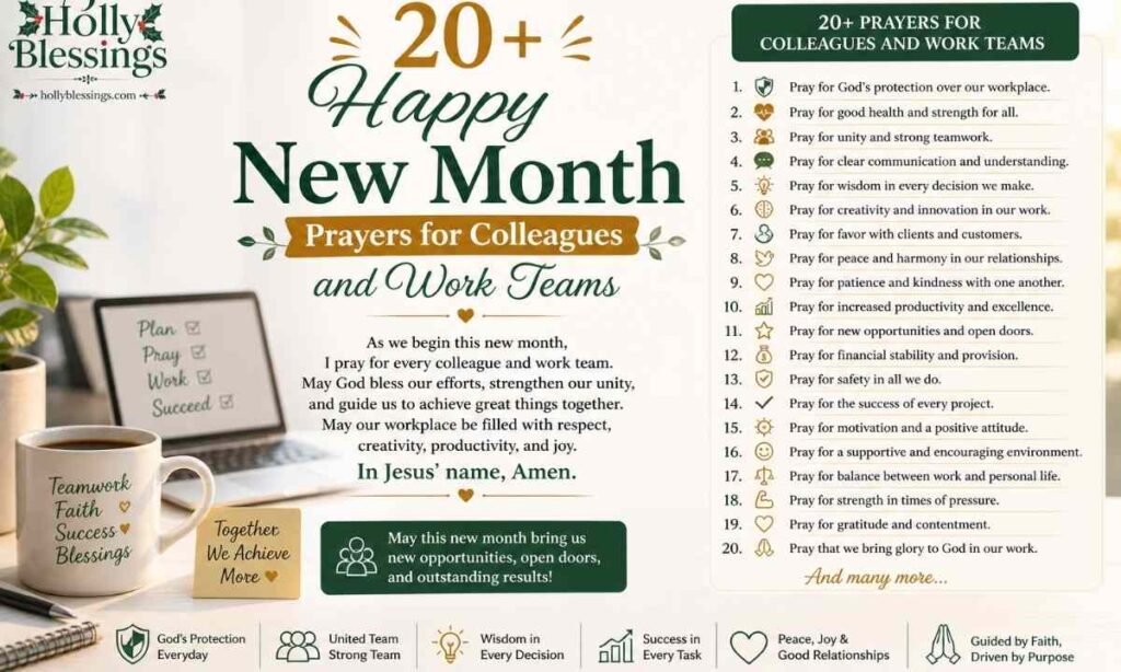 20+ Happy New Month Prayers for Colleagues and Work Teams