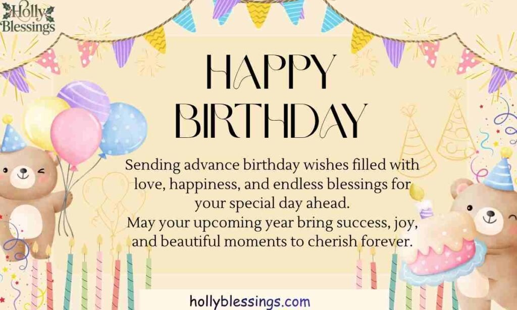 Advance Happy Birthday Wishes